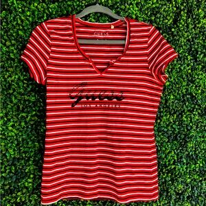 B&W Strips Guess T-Shirt